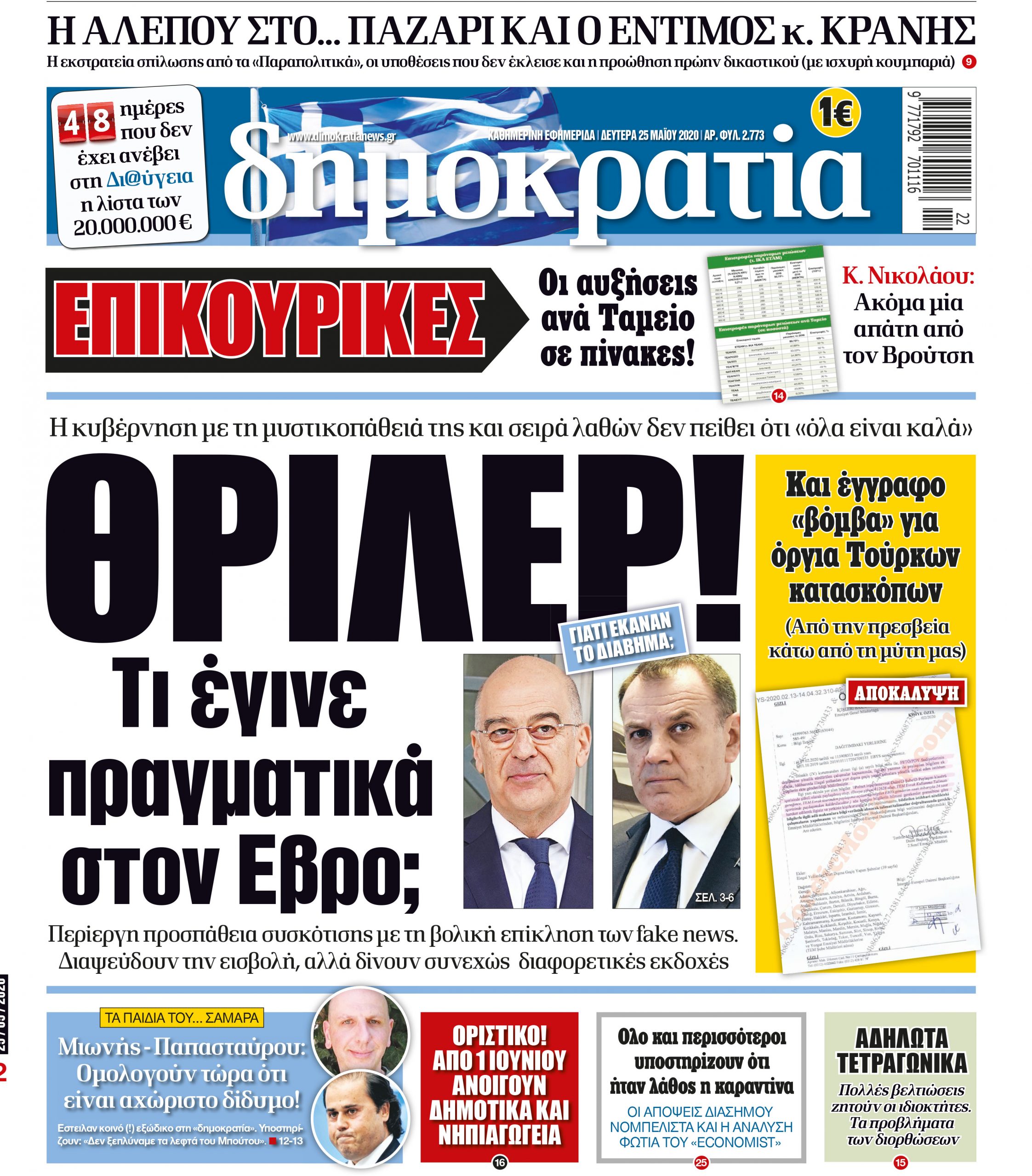 Δευτέρα 25.05.2020