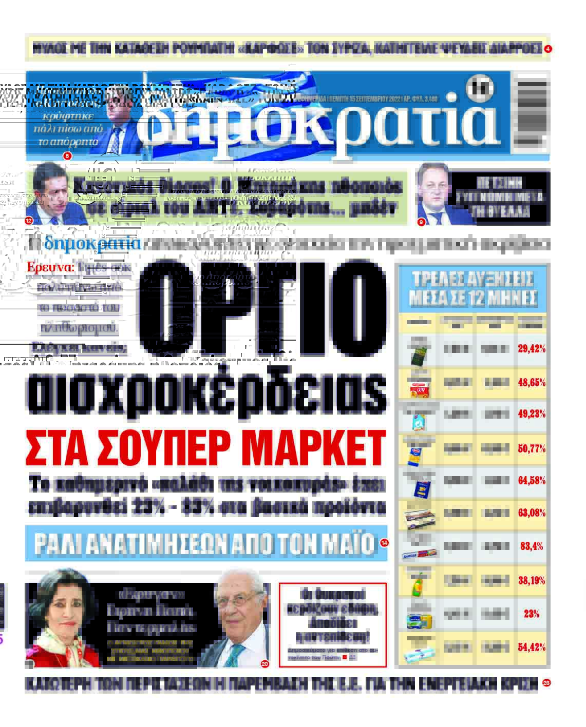 Πέμπτη 15.09.2022