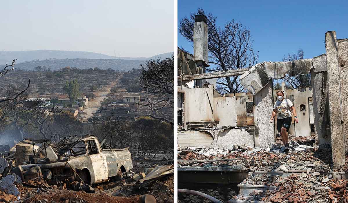 Δραματικός απολογισμός με δεκάδες χιλιάδες στρέμματα καμένα σε Κουβαρά, Μάνδρα