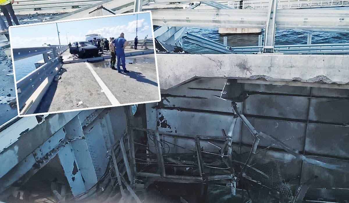 Δύο νεκροί και σοβαρές ζημιές από έκρηξη στη γέφυρα της Κριμαίας