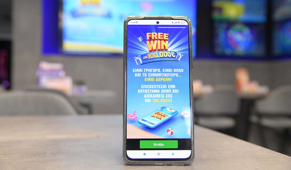 Με το νέο και εντελώς δωρεάν FREEWIN του OPAP Store App όλοι τρέχουν στα καταστήματα ΟΠΑΠ για να διεκδικήσουν έως και 100.000 ευρώ κάθε ημέρα!