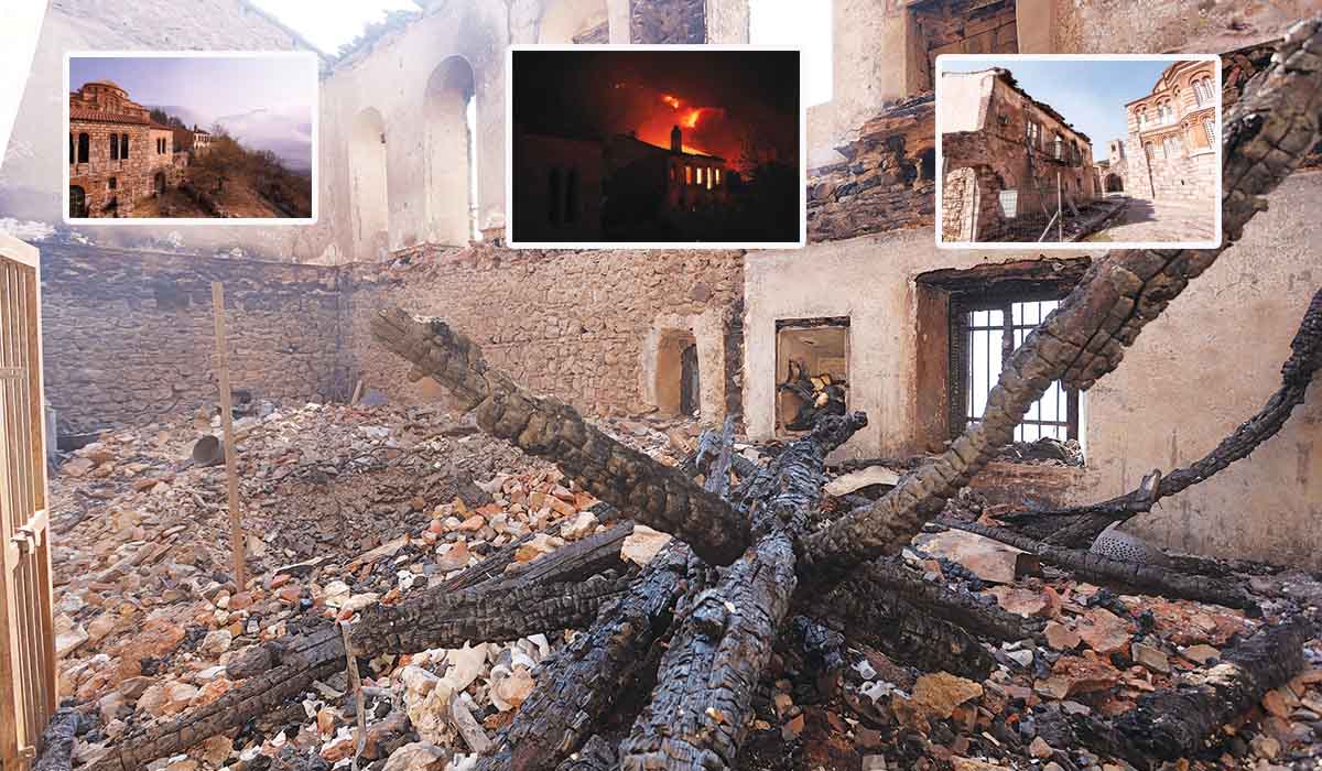 Λαβωμένη η ιστορική Μονή του Οσίου Λουκά