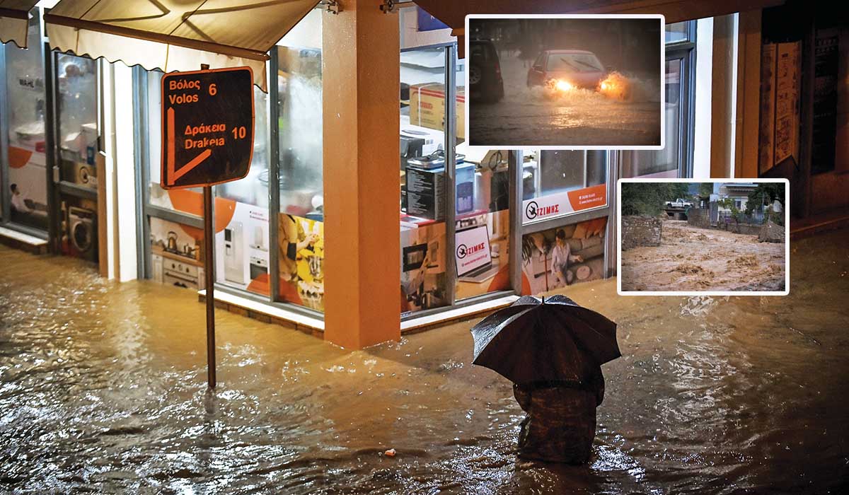 Ακόμα μία νύχτα τρόμου. Βούλιαξε και πάλι ο Βόλος