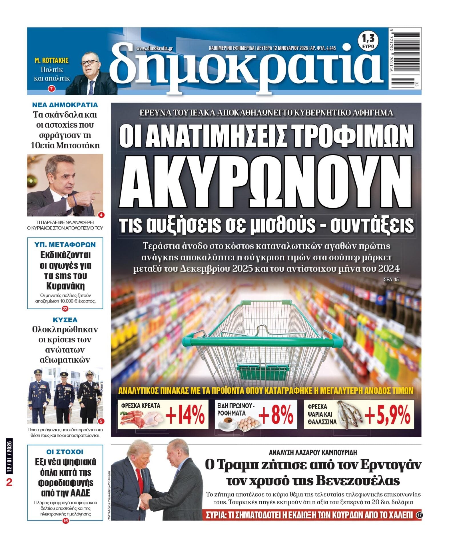 Δευτέρα 12/01/2026