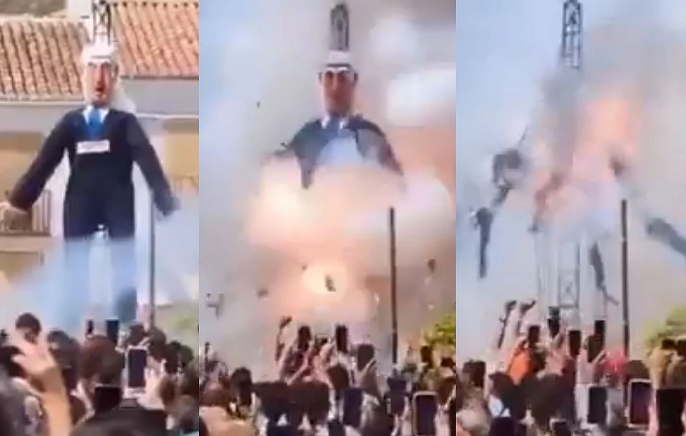 Διπλωματικό επεισόδιο Ισραήλ – Ισπανίας: Ισπανοί ανατίναξαν με εκρηκτικά ομοίωμα 7 μέτρων του Νετανιάχου! (βίντεο)