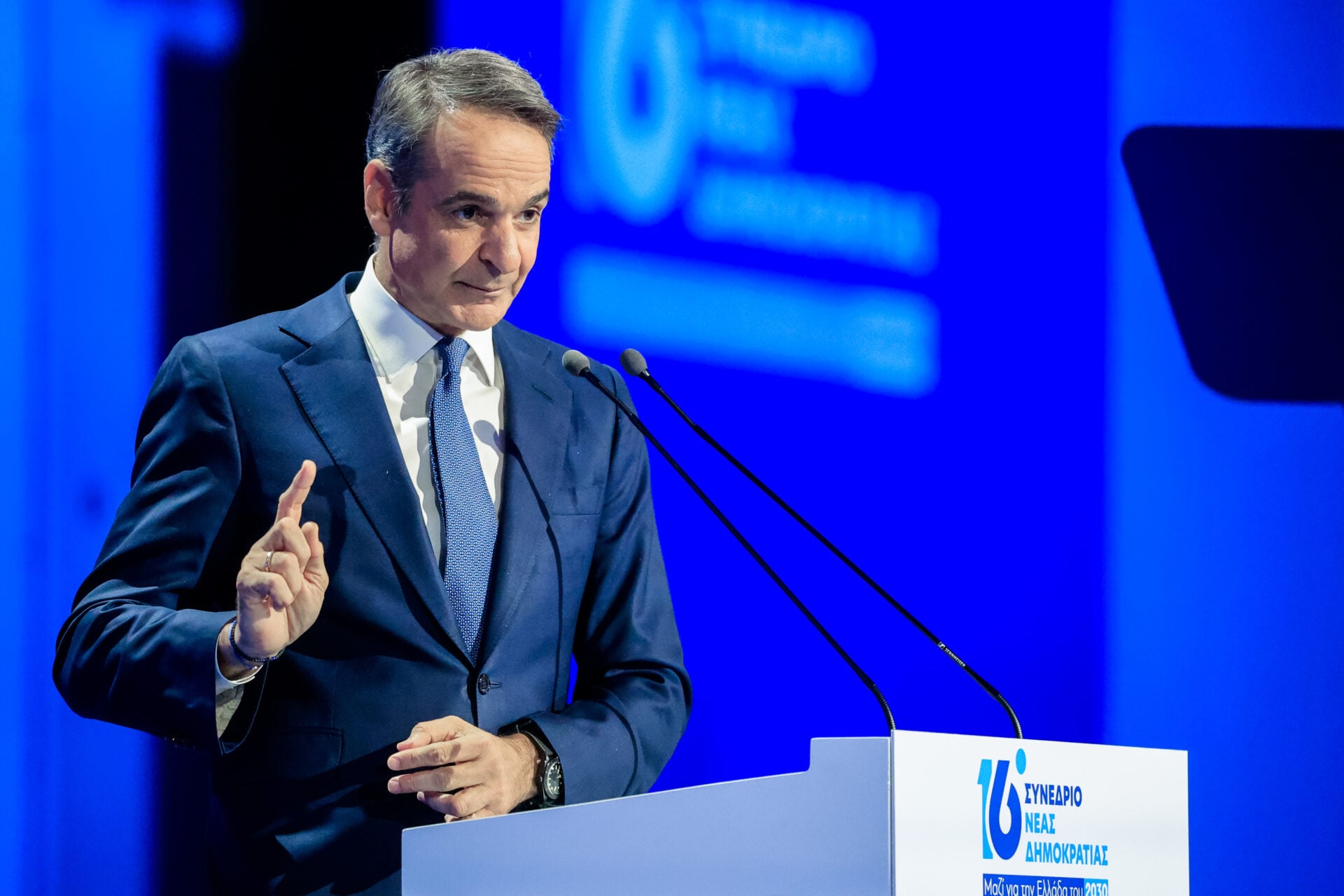 Κ. Μητσοτάκης: Κήρυξε την προεκλογική περίοδο από το γαλάζιο συνέδριο