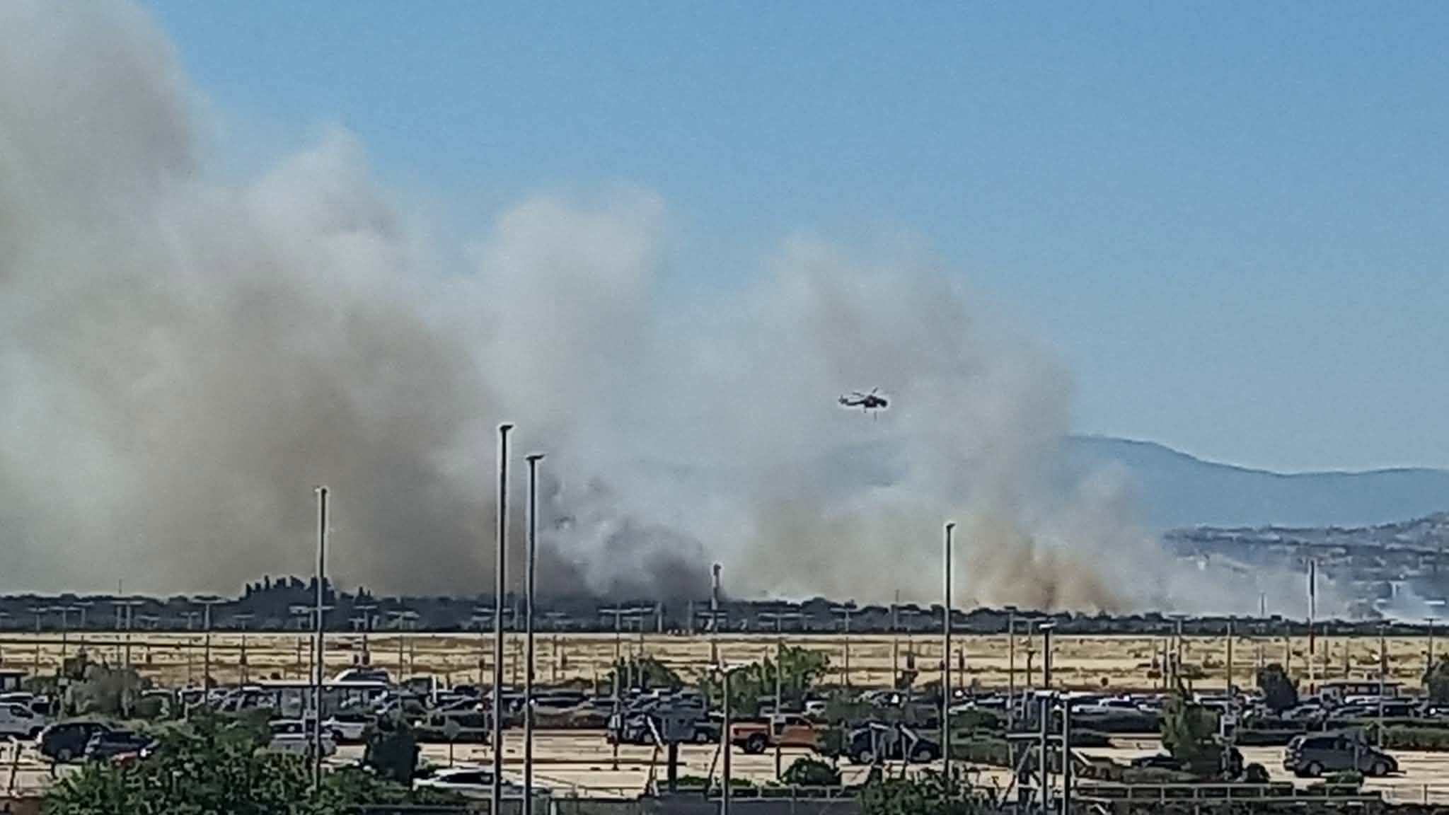 Φωτιά στα Σπάτα: Συναγερμός για πυρκαγιά κοντά στο προπονητικό της ΑΕΚ και το αεροδρόμιο – Στάλθηκε 112