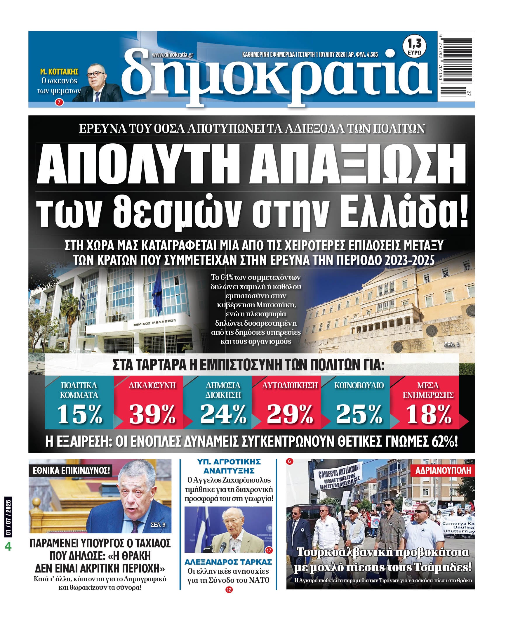 Tετάρτη 01/07/2026