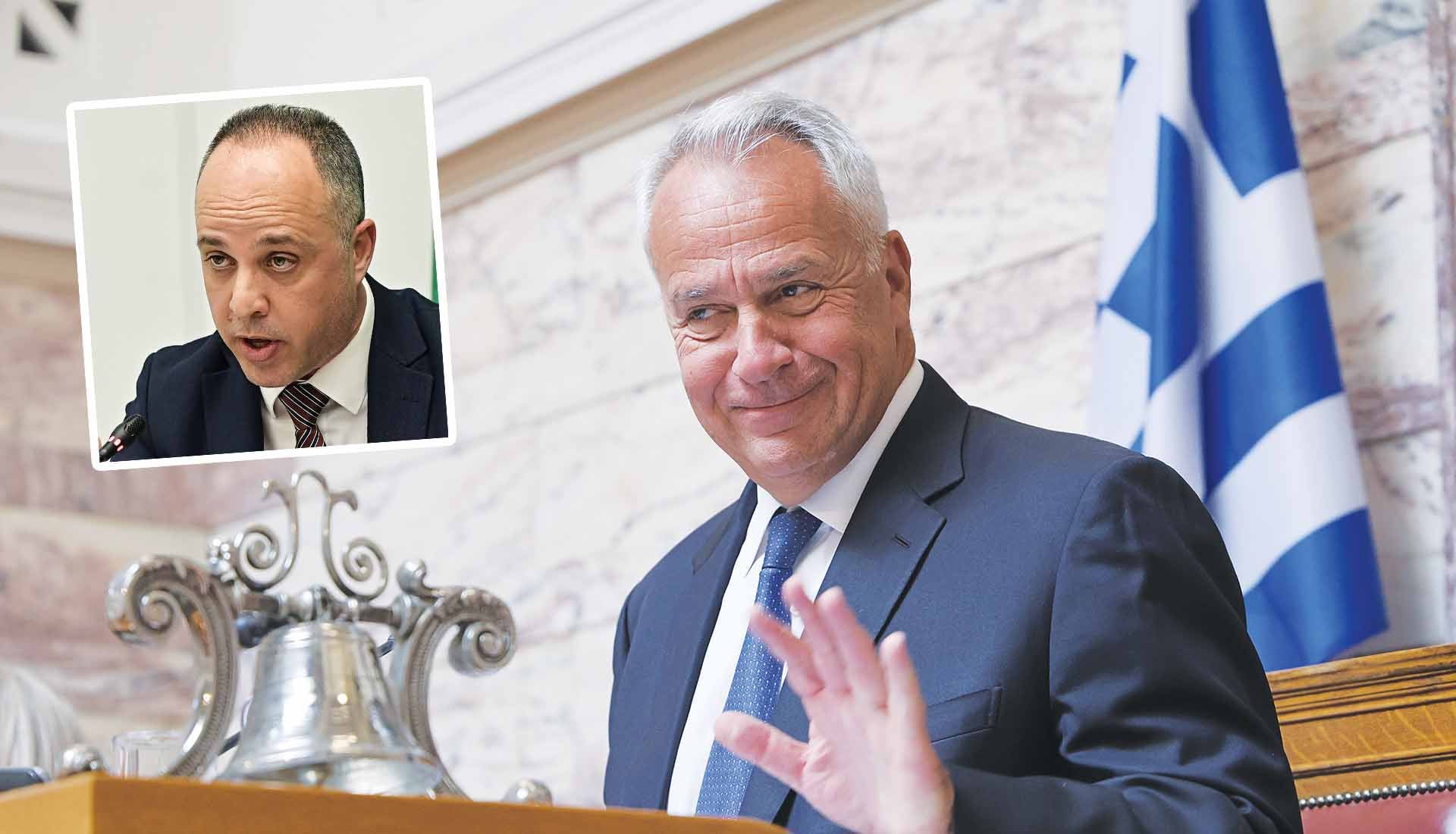 Ο Μάκης Βορίδης. Ενθετη: Ο δικηγόρος Ζαχαρίας Κεσσές